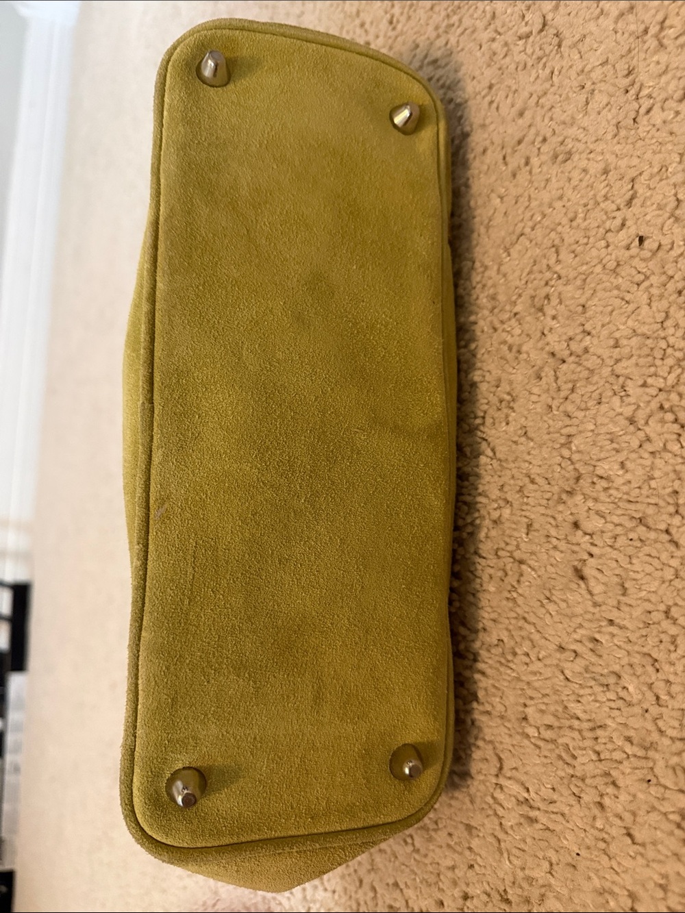Coach green suede tote bag - Picture 3 of 4